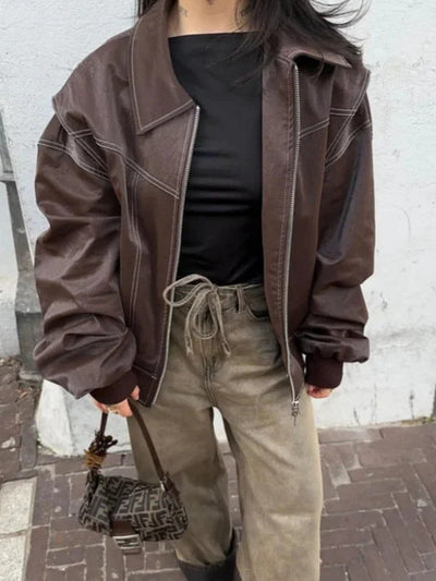 Hailey™ - Veste en cuir haut de gamme