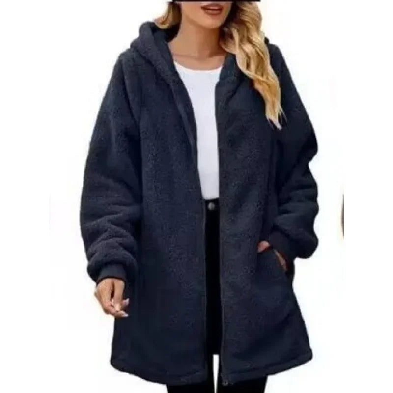 Sabine™ | Veste longue à capuche douillette