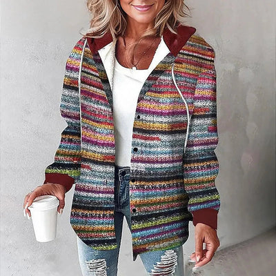 Claire™ | Veste Douillette à Carreaux avec Capuche