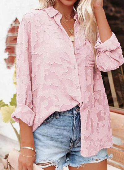 Liselot™ | Blouse transparente avec relief floral