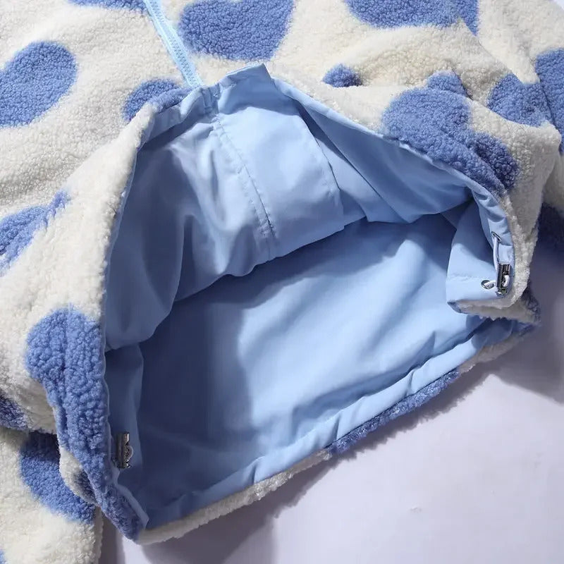 Léa™ | Veste réversible à cœurs