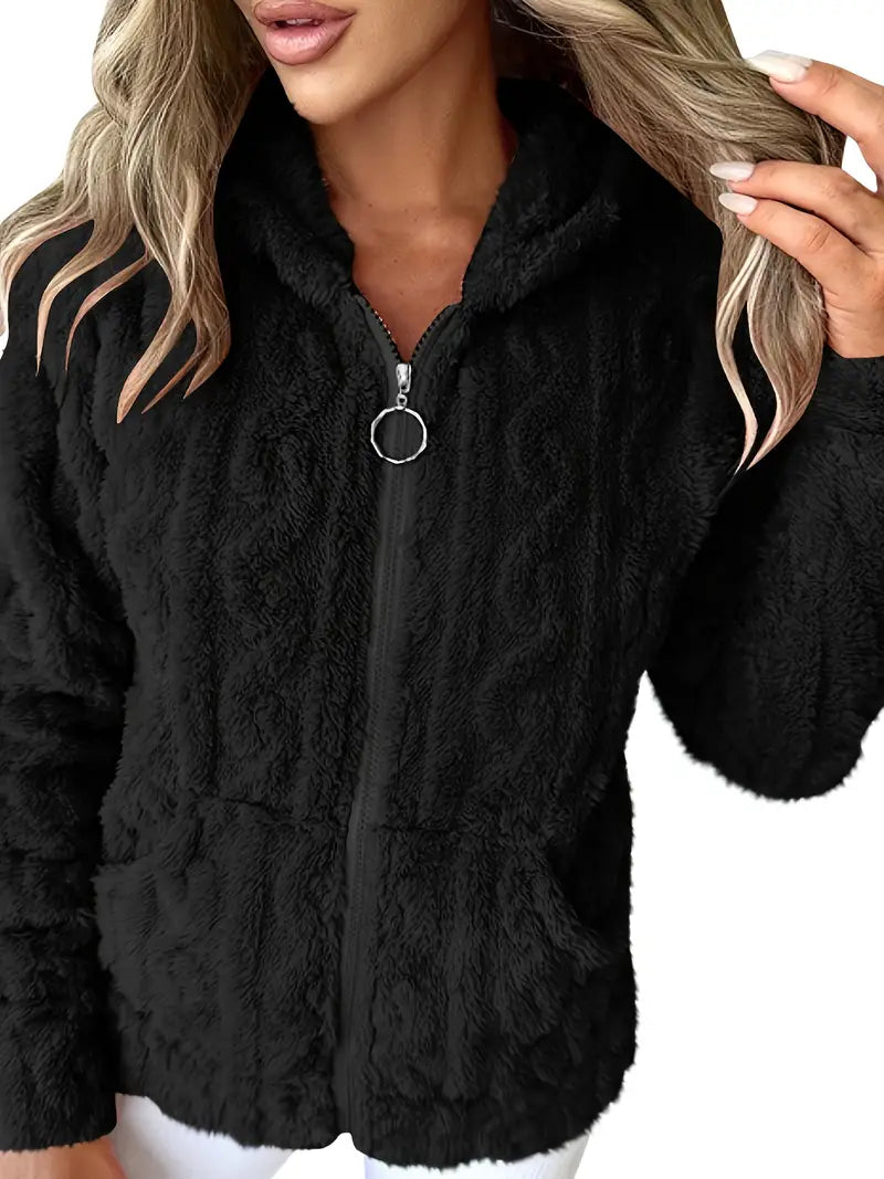 Léonie™ | Veste cocoon zippée