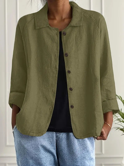 Ingrid™ | Veste Chemise Décontractée en Lin