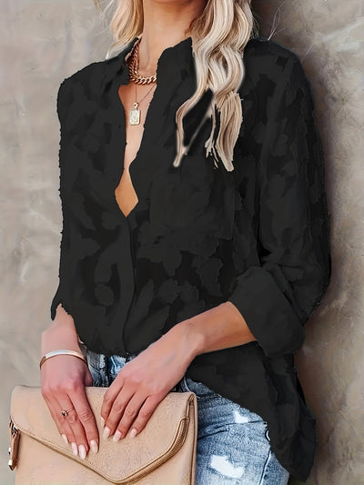 Liselot™ | Blouse transparente avec relief floral