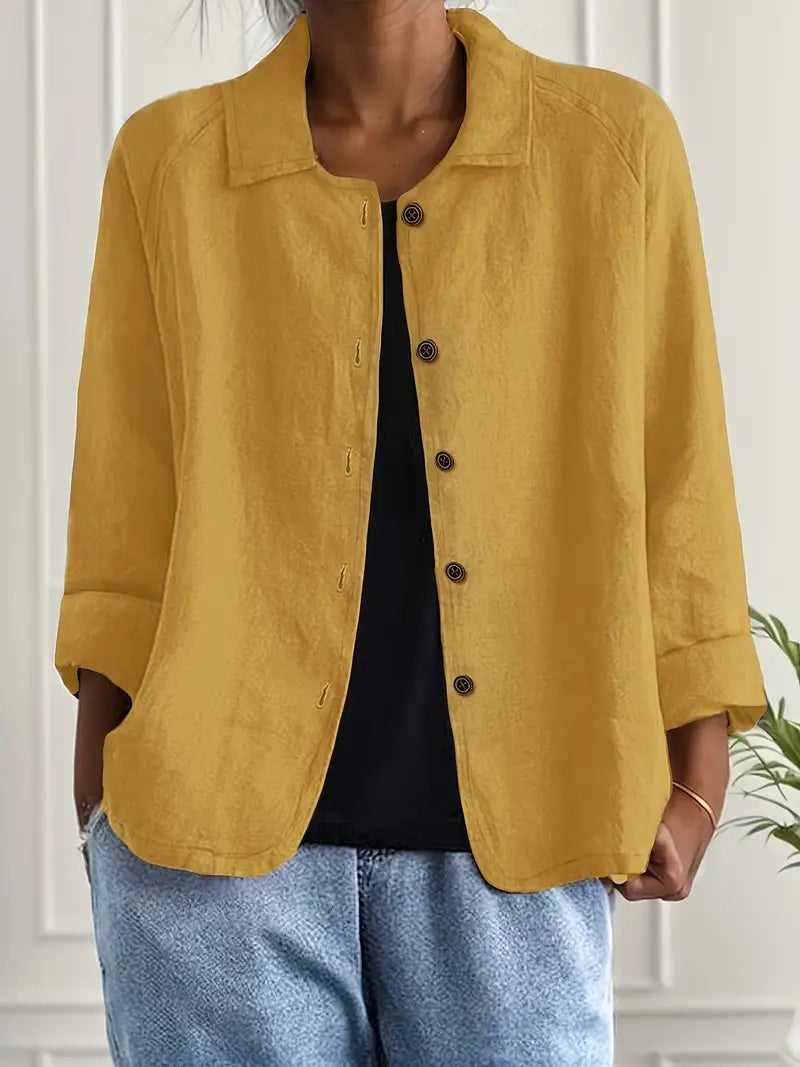 Ingrid™ | Veste Chemise Décontractée en Lin
