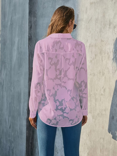 Liselot™ | Blouse transparente avec relief floral
