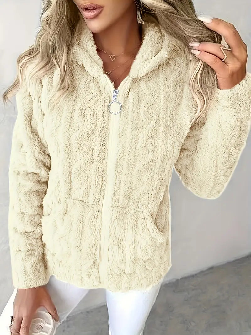 Léonie™ | Veste cocoon zippée