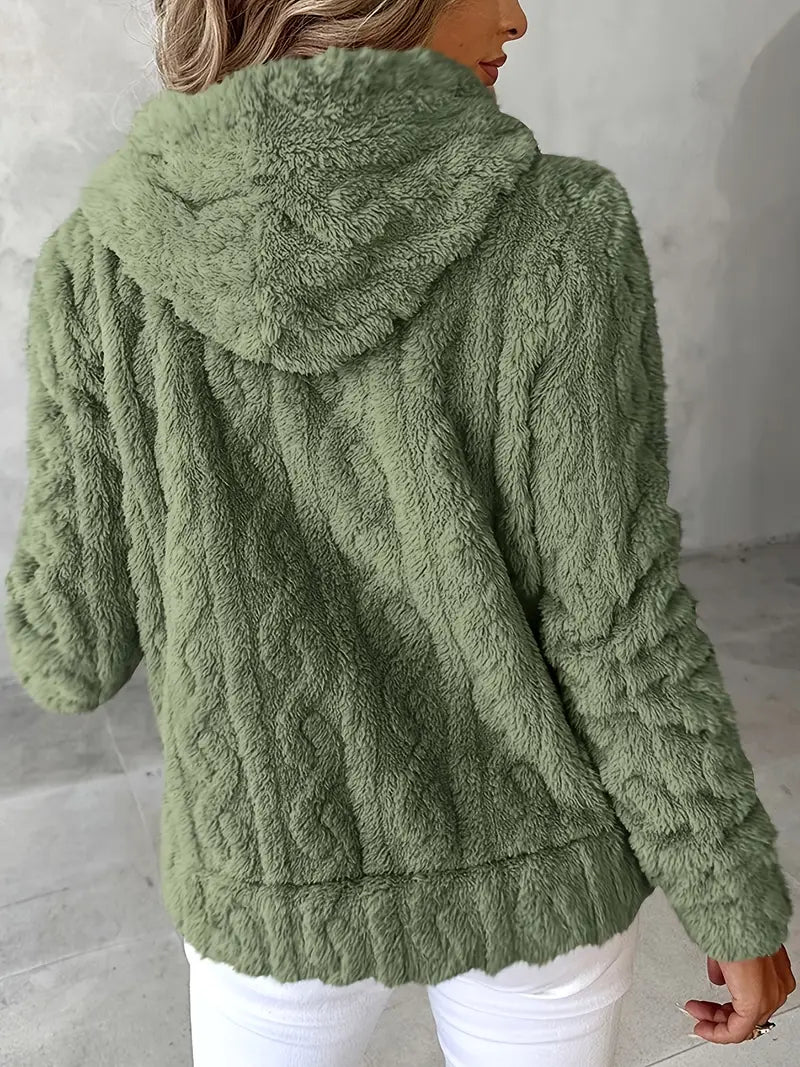 Léonie™ | Veste cocoon zippée