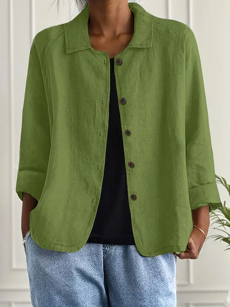 Ingrid™ | Veste Chemise Décontractée en Lin