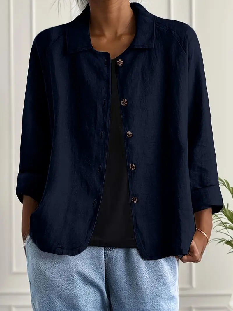 Ingrid™ | Veste Chemise Décontractée en Lin