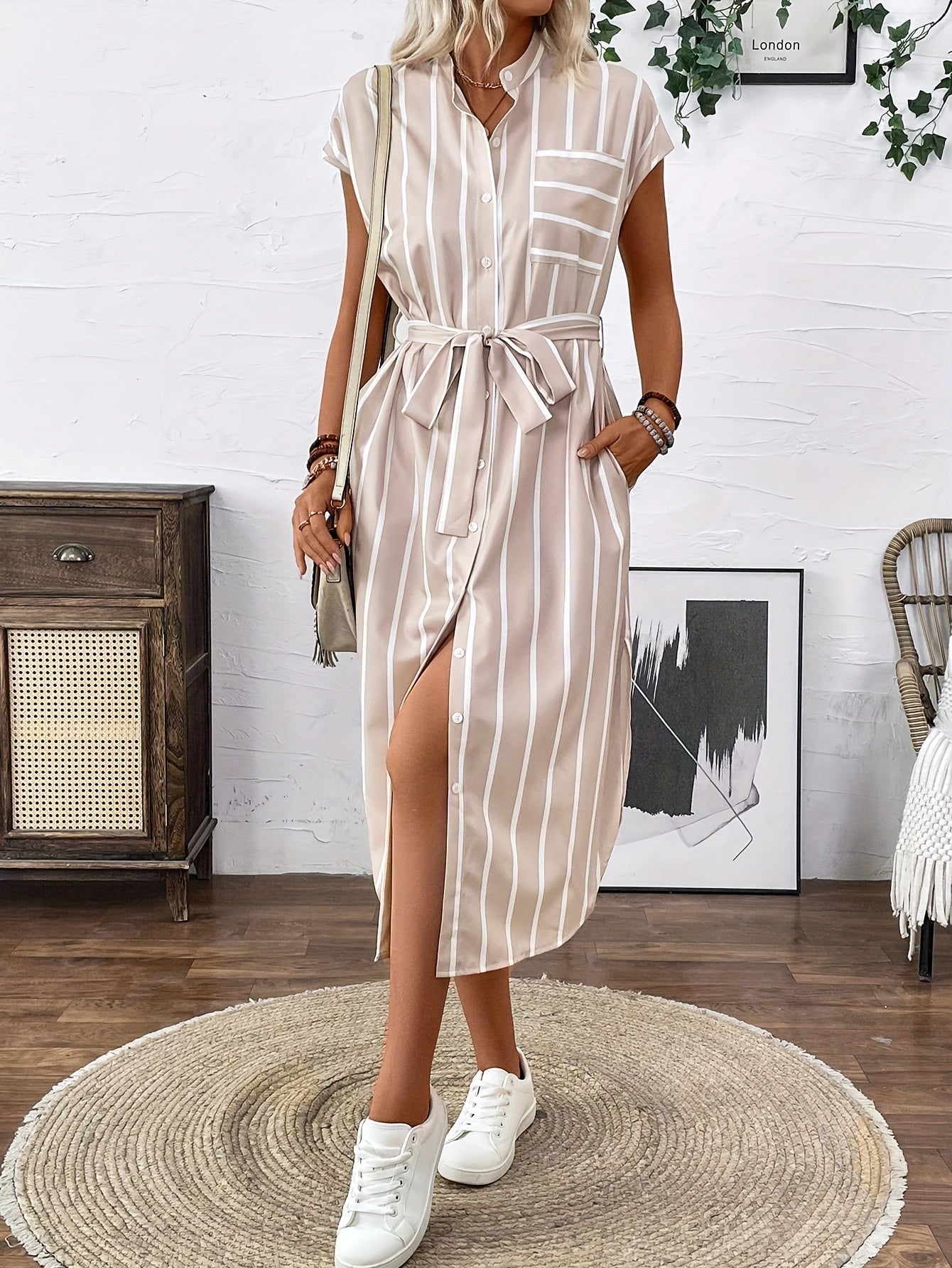 Sophie™ | Robe à rayures fines