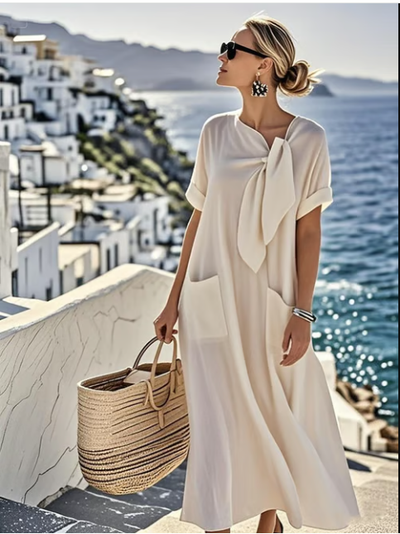 Chloé™ | Robe d’Été Élégante avec Détail Nœud