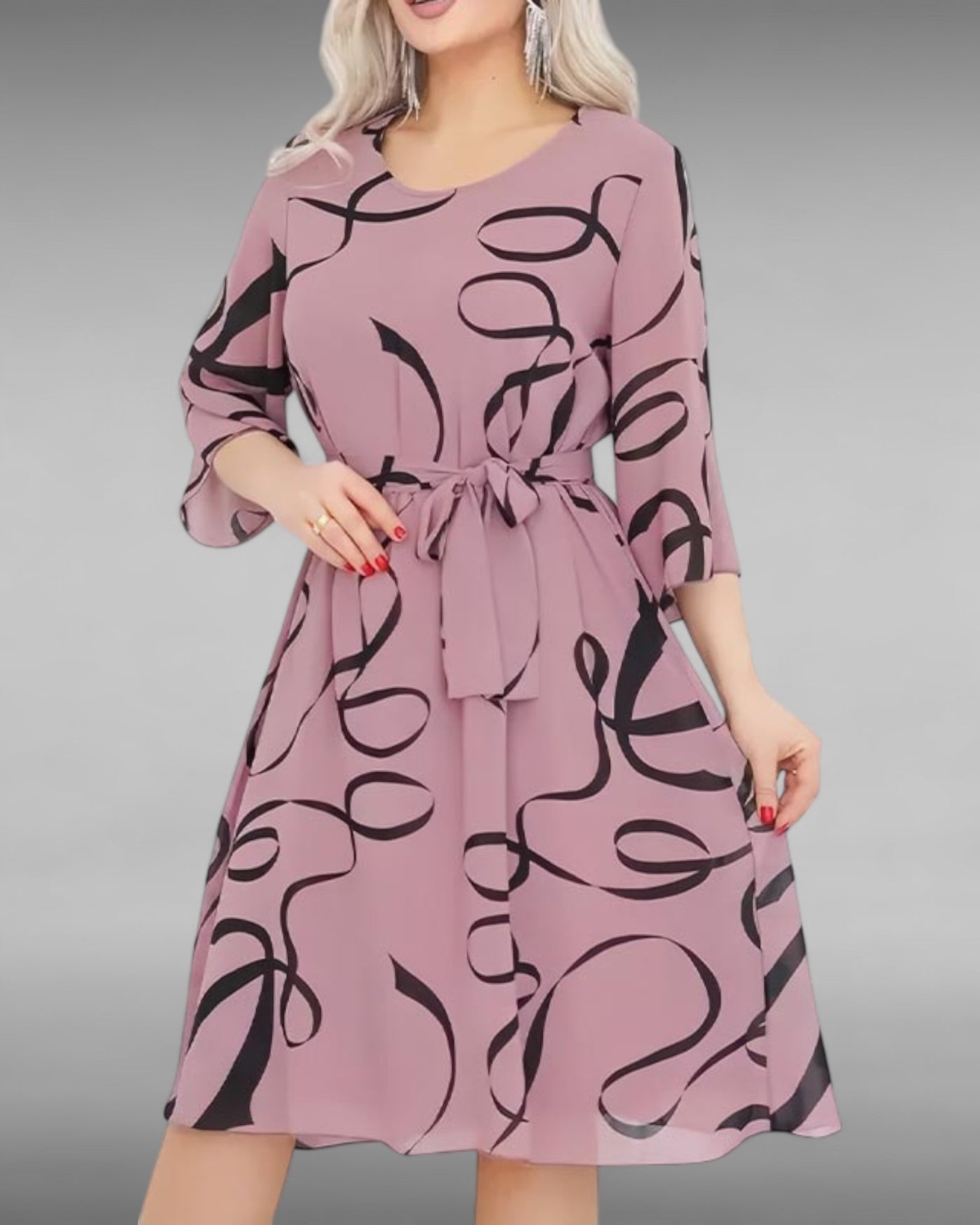 Élora | Robe midi fluide à volants