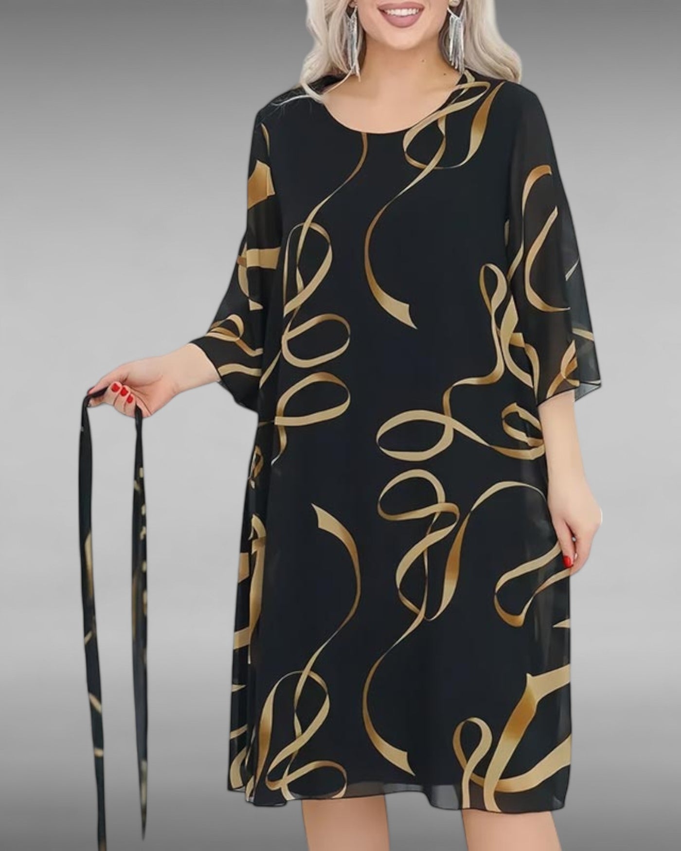 Élora | Robe midi fluide à volants