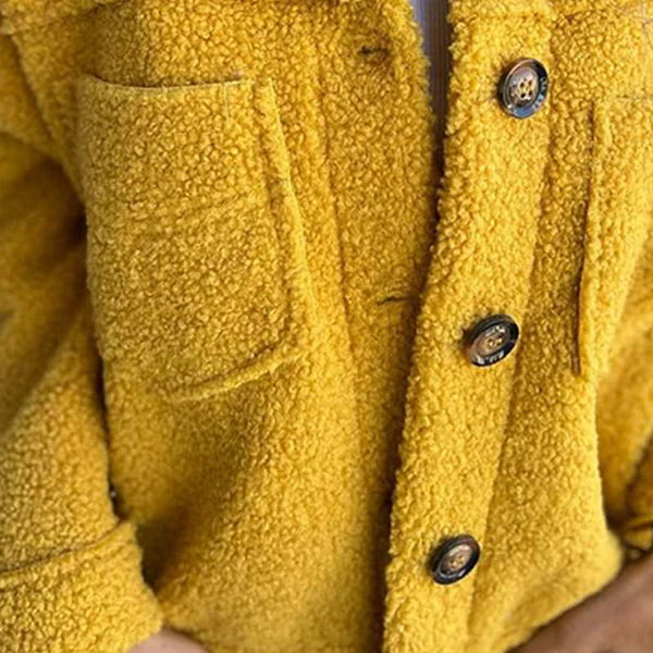 Amélie™ | Veste Teddy Douillette à Gros Boutons