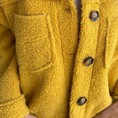 Amélie™ | Veste Teddy Douillette à Gros Boutons