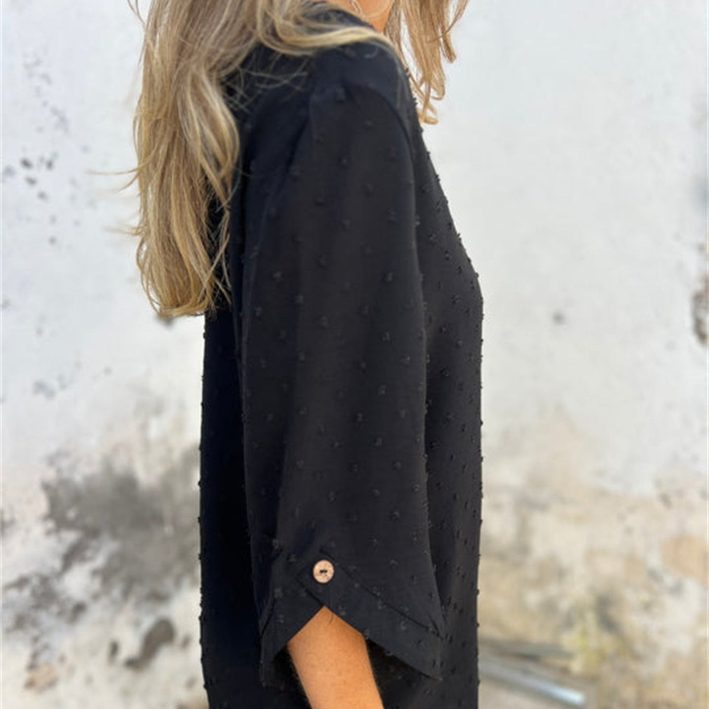 Éliane™ | Haut Doux à Pois Ton sur Ton