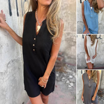 Noor™ – Robe d’été effet lin