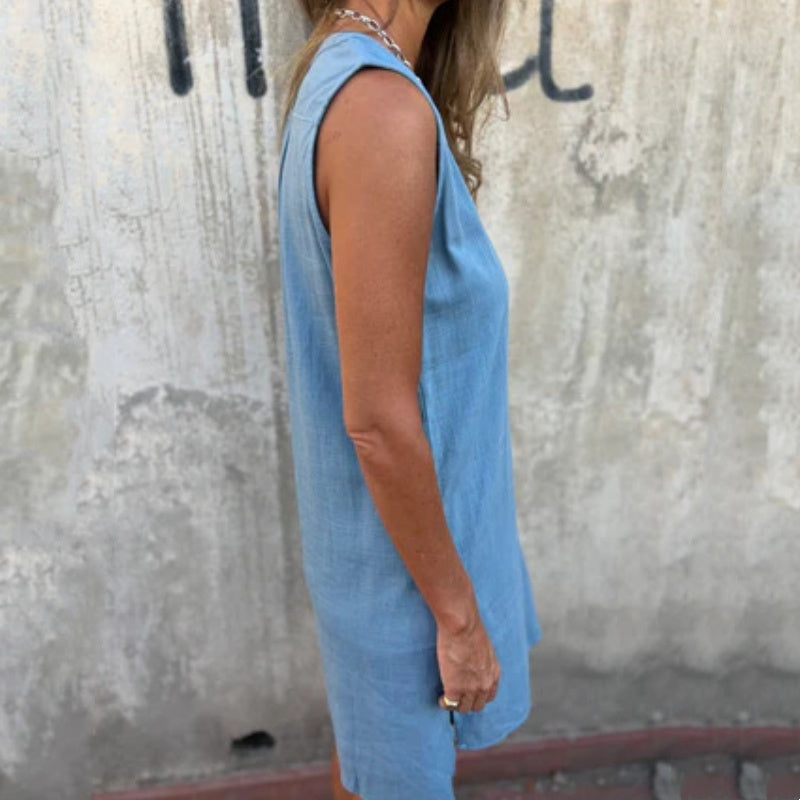 Noor™ – Robe d’été effet lin