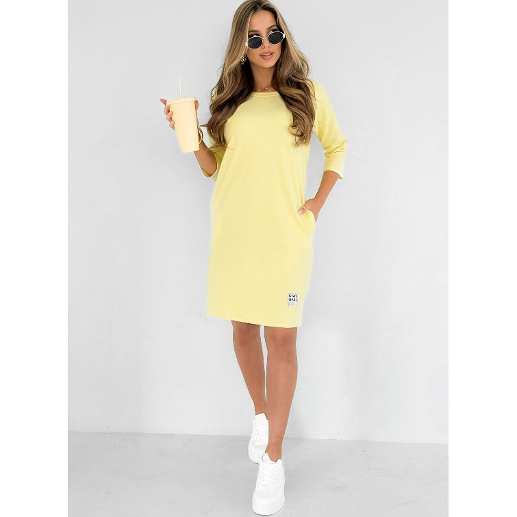 Eva™ | Robe midi à col rond