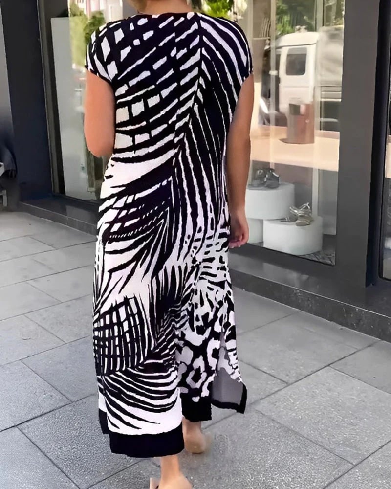 Thalia | Robe légère à imprimé abstrait