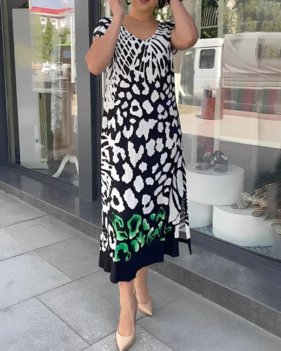 Thalia | Robe légère à imprimé abstrait
