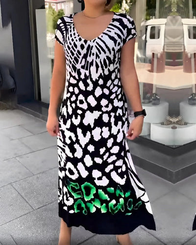 Thalia | Robe légère à imprimé abstrait