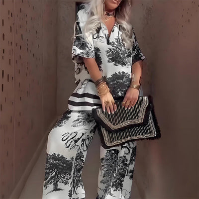Claudine™ | Ensemble Élégant Imprimé